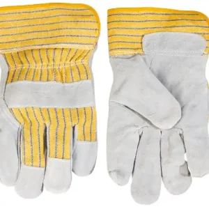 Bezpieczna płatność Rękawice robocze, dwoina bydlęca szara, 10.5"